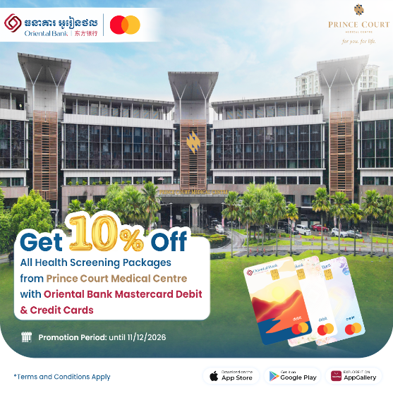 Get 10% Off All Health Screening Packages from Prince Court Medical Centre with Oriental Bank Mastercard Debit & Credit Cards
