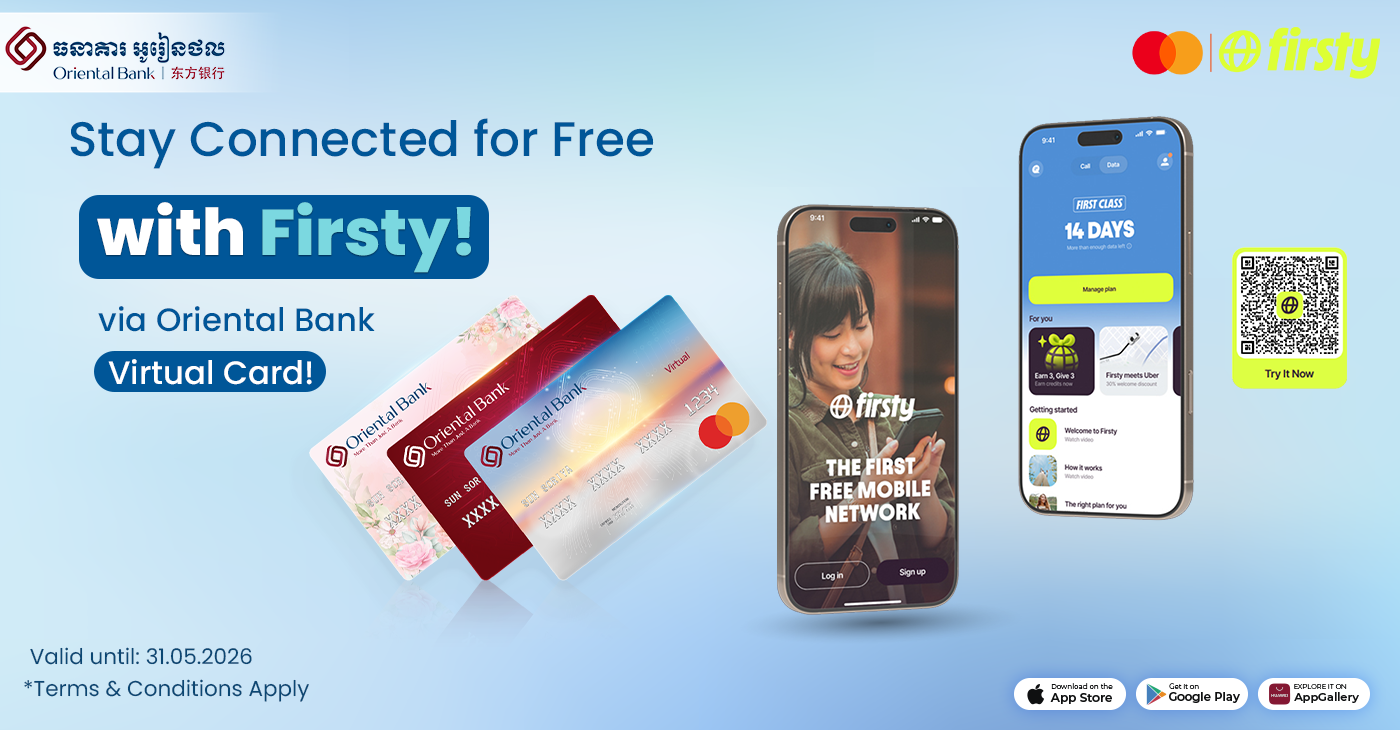 Stay Connected for Free with Firsty via Oriental Bank Virtual Card!