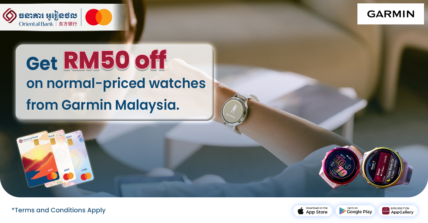 Get RM50 off on normal-priced watches from Garmin Malaysia.