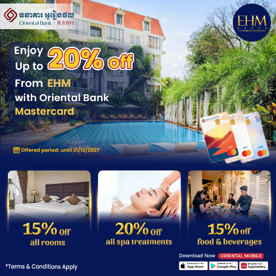 Enjoy up to 20% off with your Oriental Bank Mastercard