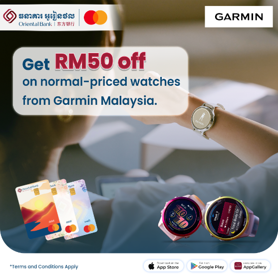 Get RM50 off on normal-priced watches from Garmin Malaysia.